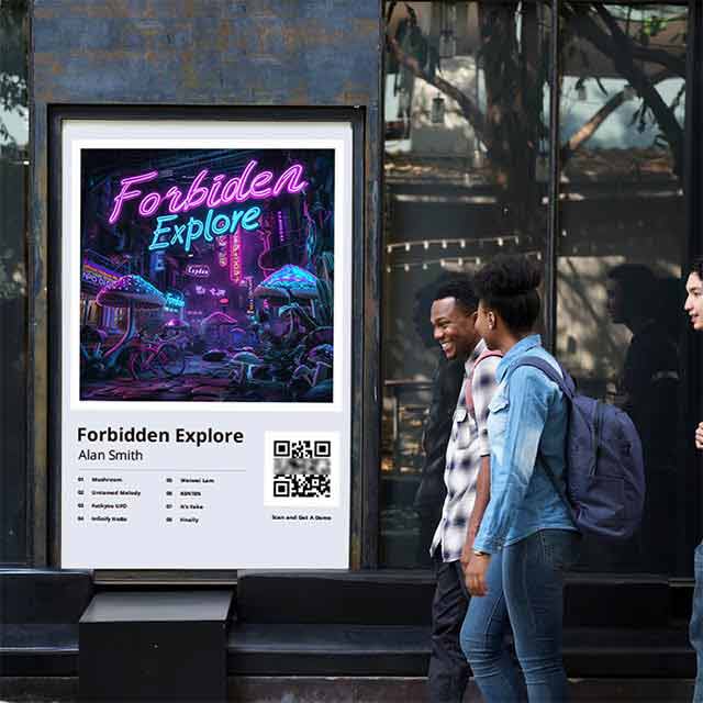 Código QR de áudio
