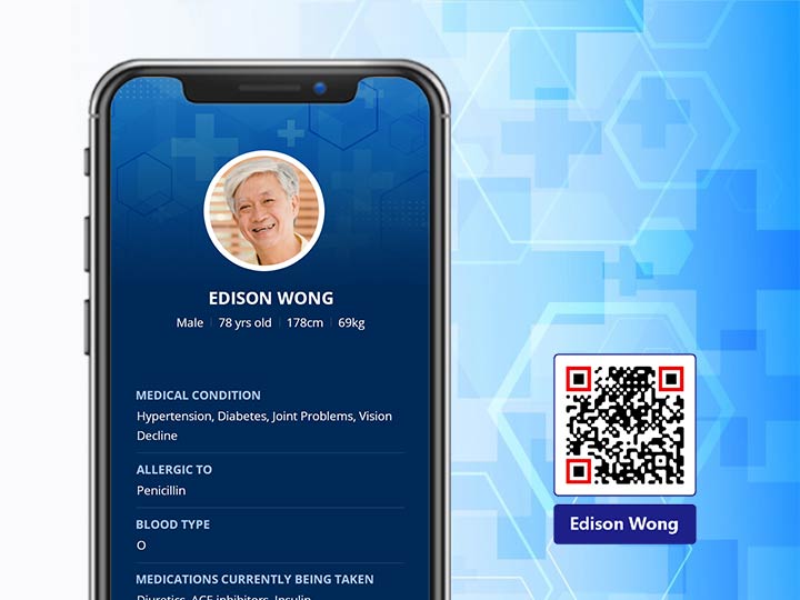  Código QR de alerta médico